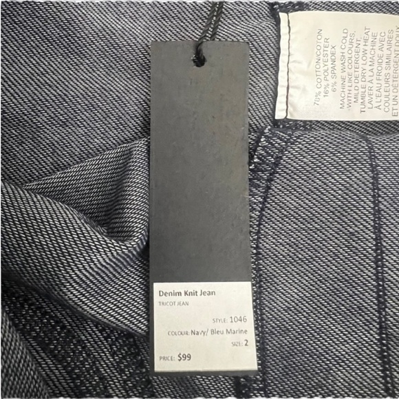 NWT A Ruby Denim Knit Tricot Jean Jeggings - Size 2 - Picture 4 of 10